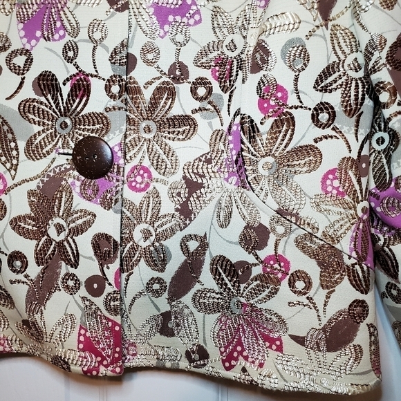 Lafayette 148 Women’s Sz 8 Floral brocade Blazer Jacket - Picture 6 of 13